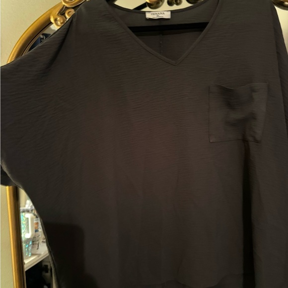 Zenana oversize, gray boutique, blouse size extra large - Picture 3 of 4